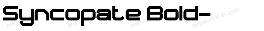 Syncopate Bold字体转换